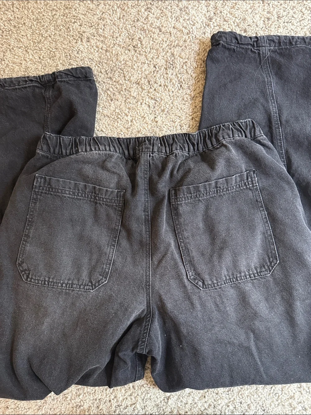 BDG Black Women's Cargo Pants with Drawstring Waist - Picture 5 of 5